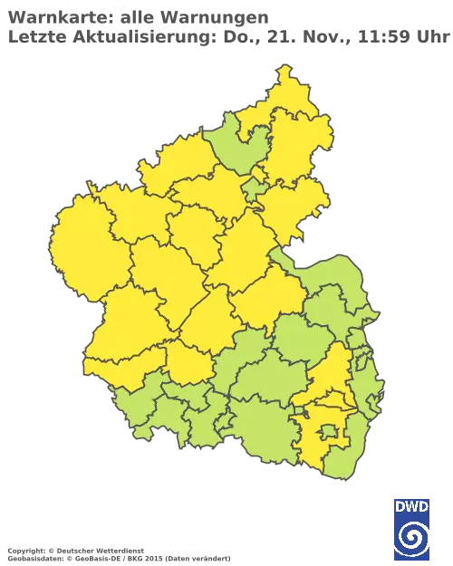 Aktuelle Wetterwarnungen für  Bad Kreuznach